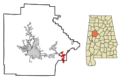 Tuscaloosa County Alabama Incorporated and Unincorporated areas Vance Highlighted